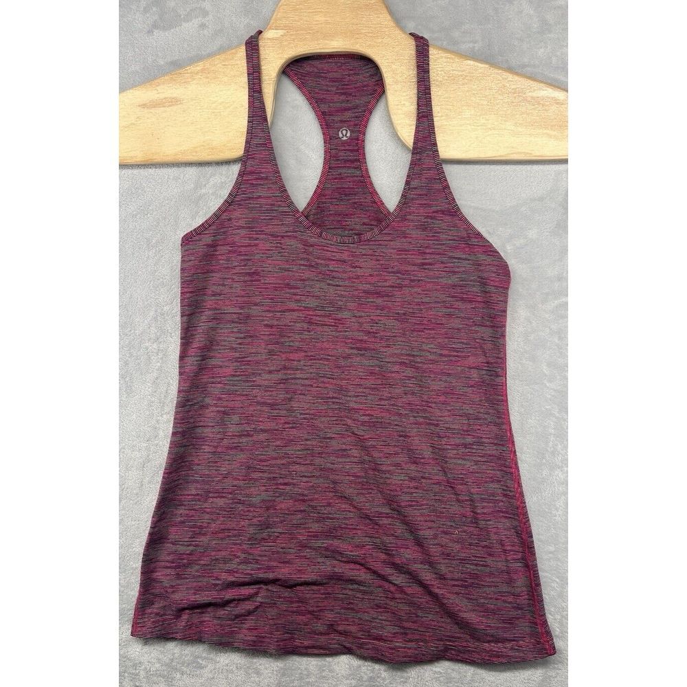 Lululemon Cool Racerback Pink Multicolor Tank Athleisure Yoga Gym Womens NO SIZE